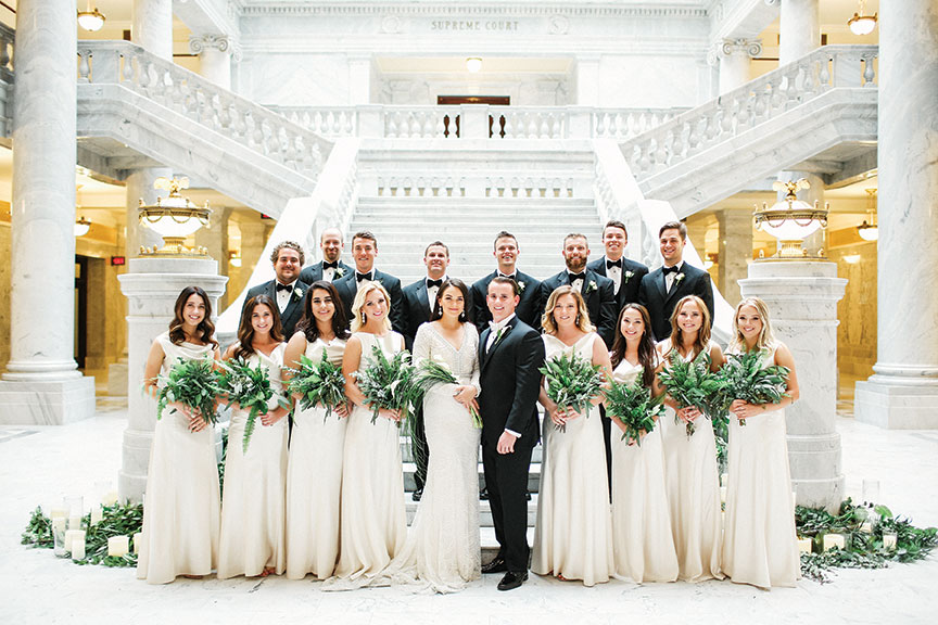 Real Weddings Uptown Classic At The Salt Lake Lds Temple Utah